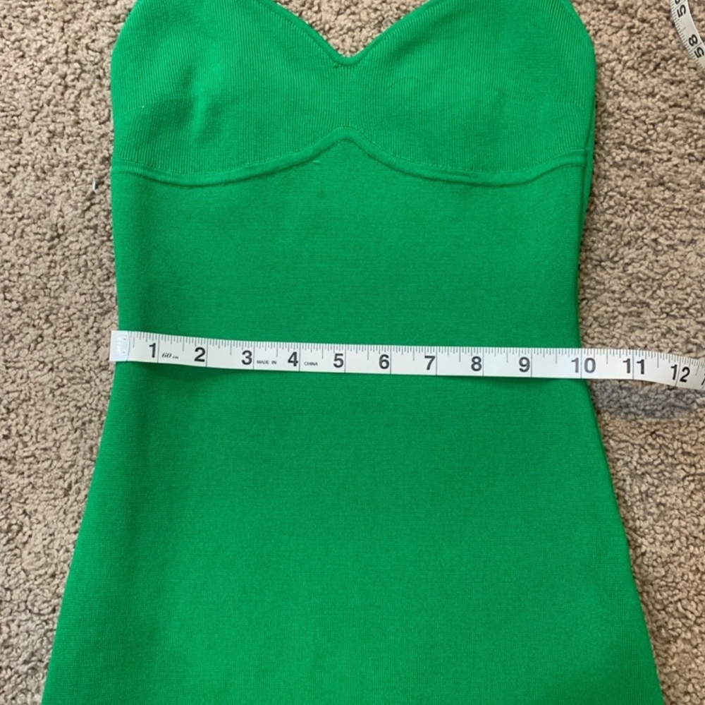 Emerald Green Babaton Sculpt Knit Cocktail Dress - Picture 6 of 7